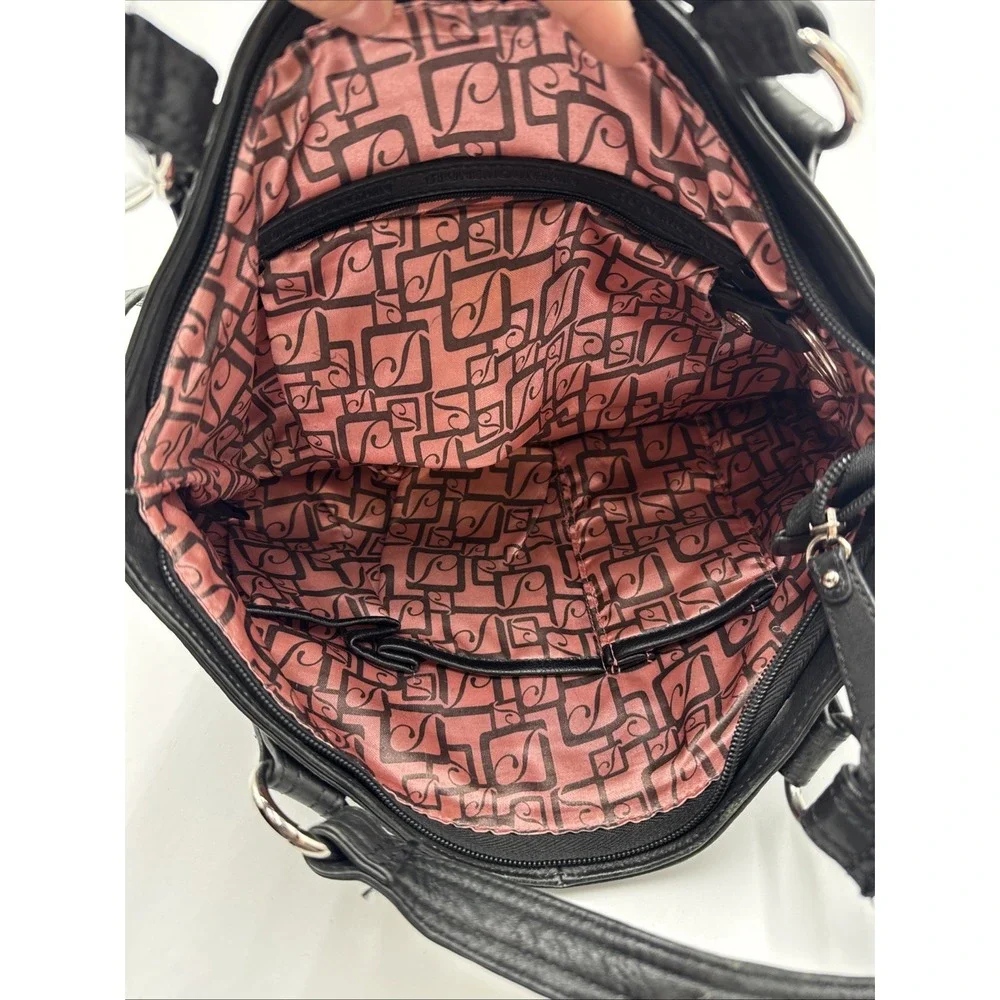 Stone Mountain Black Pebble leather Tote Bag Shoulder Bag Purse Y2K 90's 2000's